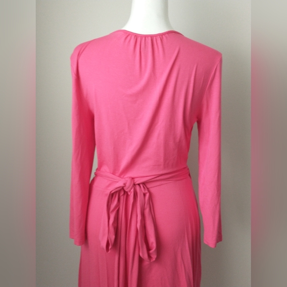 Banana Republic pink jersey knit wrap dress S - Picture 7 of 9